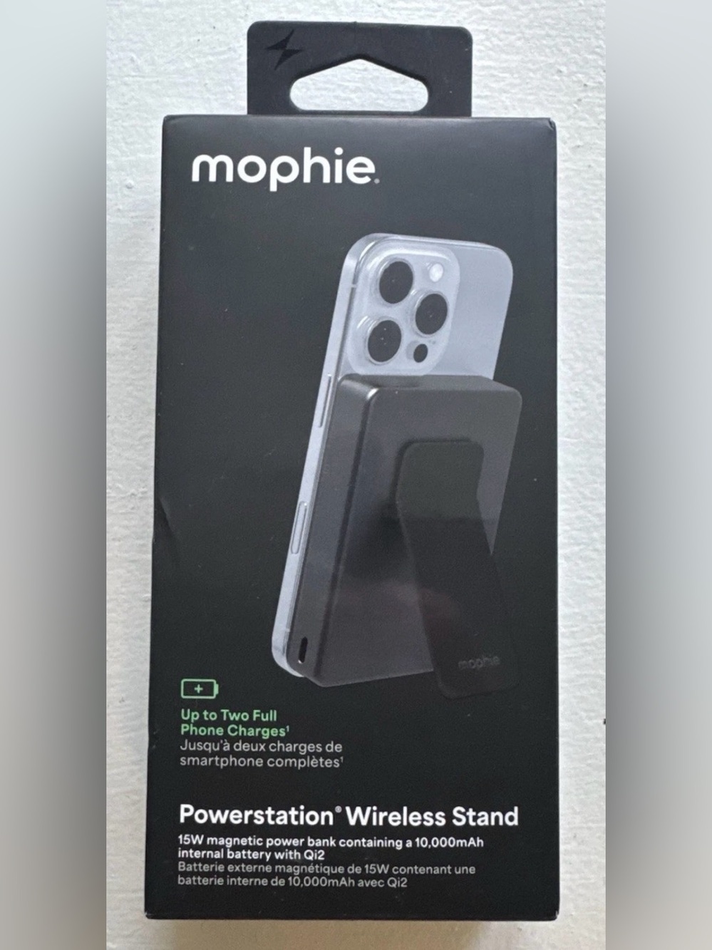 Mophie Powerstation Wireless Stand 10000mAh Qi2 Magnetic MagSafe USB-C Black